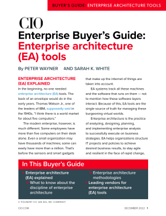 Download our enterprise architecture (EA) tools buyer’s guide